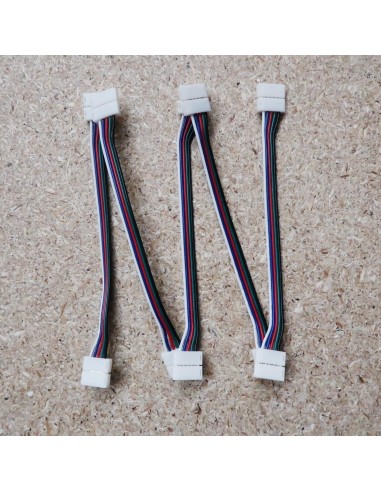 5polige-Lötfreie Verdrahtungsklemme (15cm Kabel) für 10mm RGBW LED-Streifen (5er Packung)