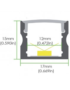 LED strip profile (L1000*W17.5*H15mm)