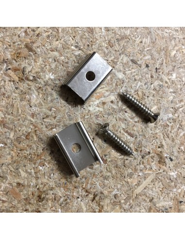 Mounting clips for under cabinet led lights (2 clips & screws)