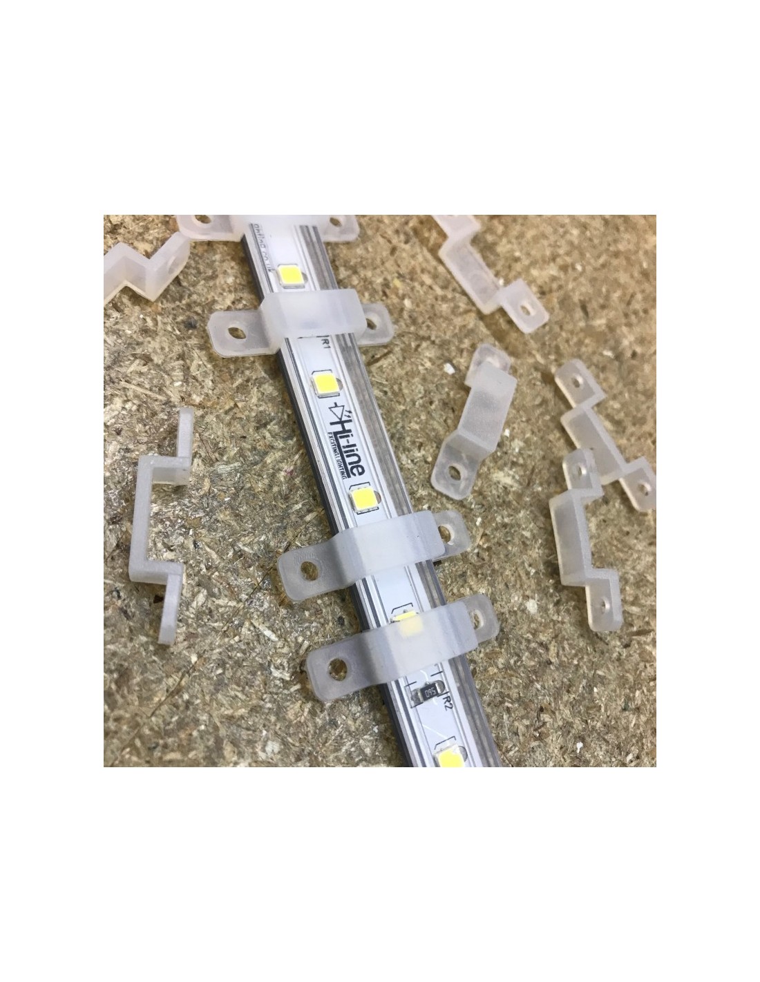 Silicon LED Strip Fixing Clip double screw for 14mm IP67/68 LED Strips