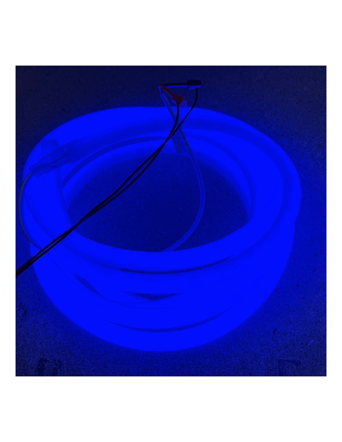 Blue neon store light strips